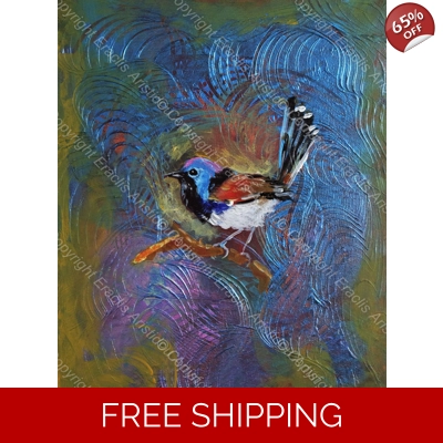 Blue Bird Abstract 159